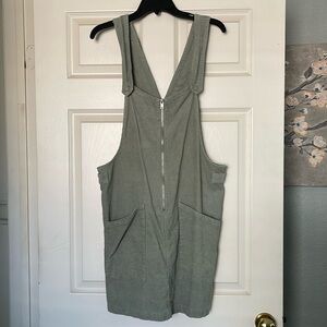 Light Green Overall Dress